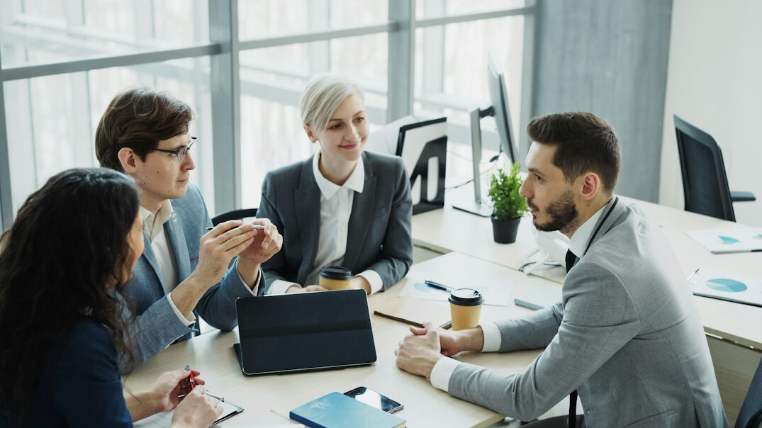 insurance professionals in meeting