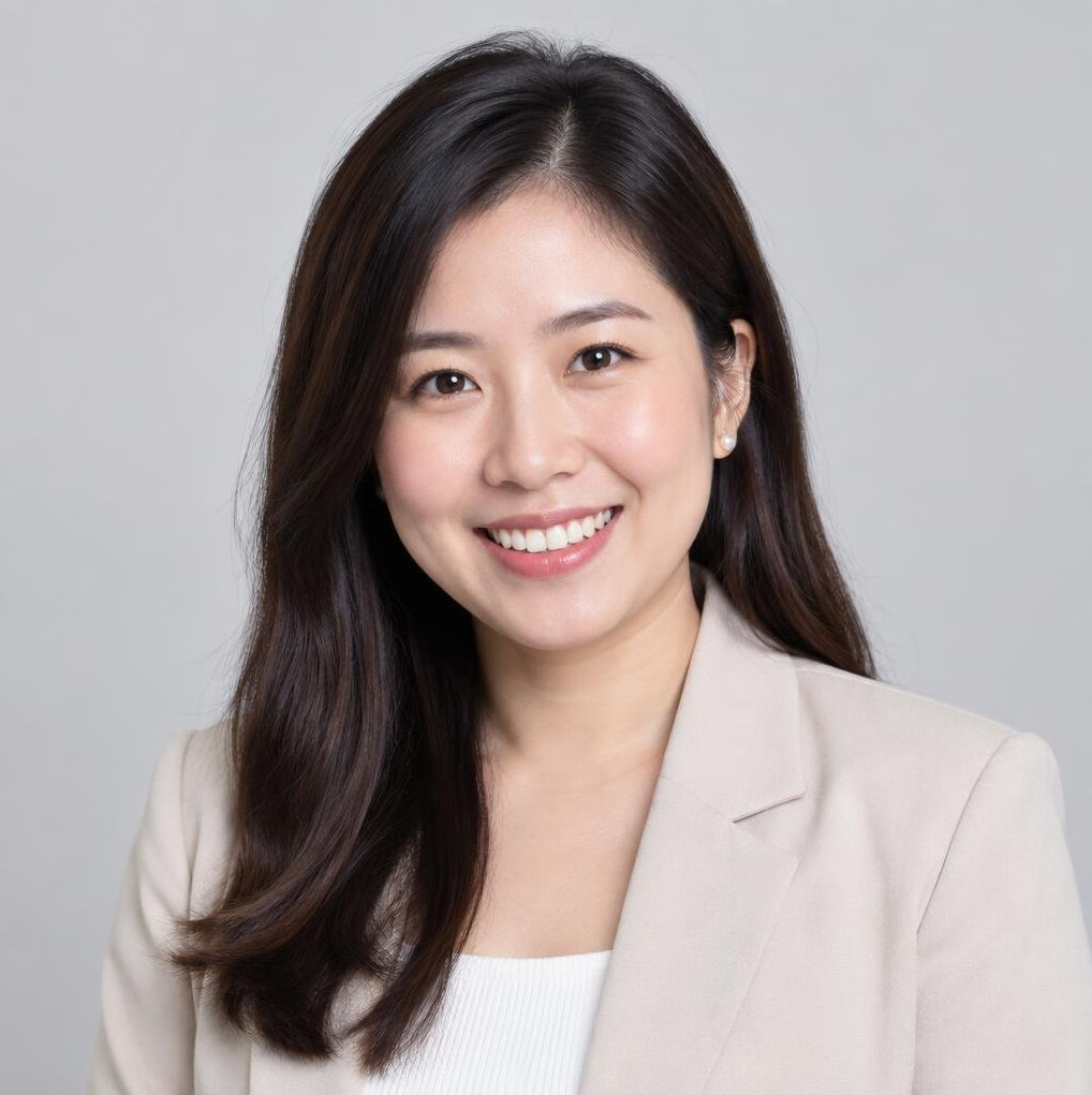 Studio portrait of a Malaysian Chinese woman smiling